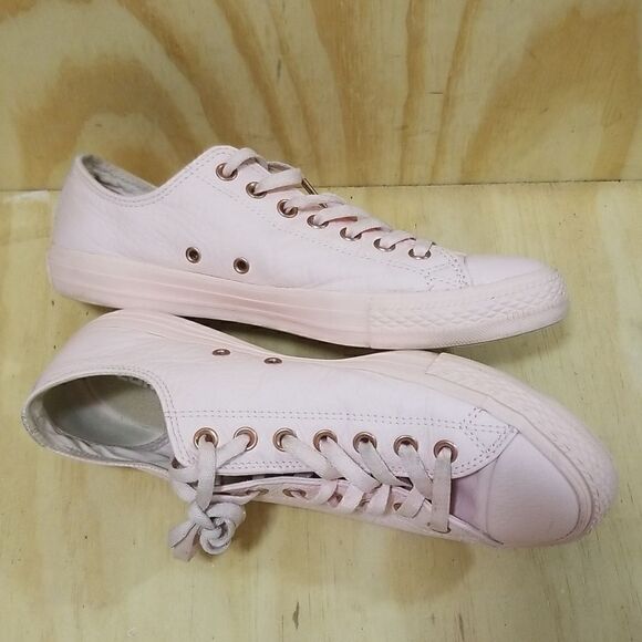 Converse Pink Leather Chuck Taylor Mens sz 9 Wmn's sz 11 - Picture 3 of 9